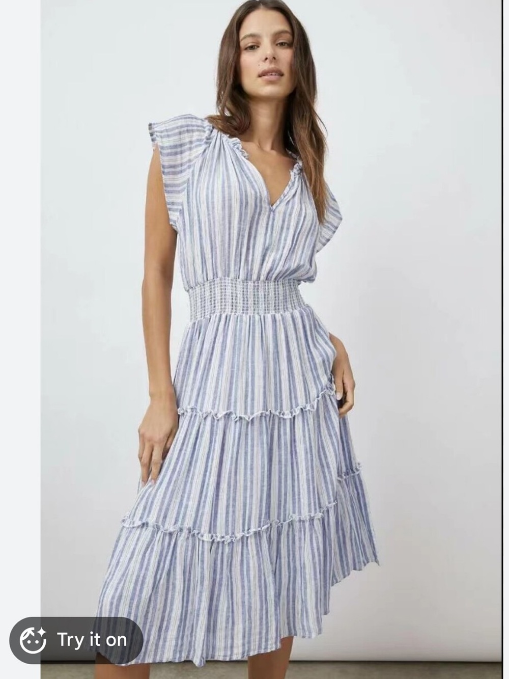 LIKE NEW RAILS Amelia New Haven Striped Midi Dress
